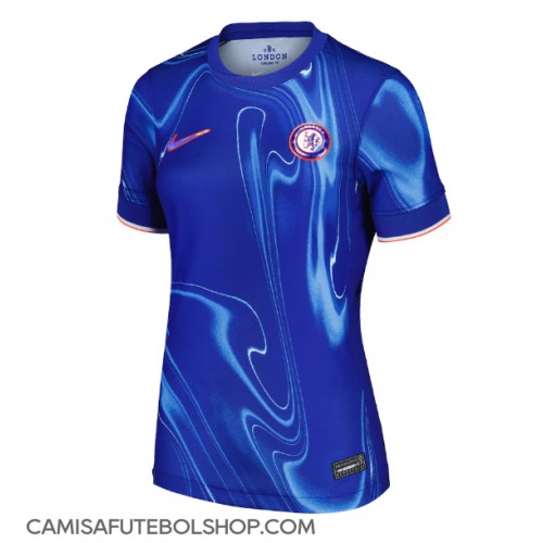 Camisa de time de futebol Chelsea Replicas 1º Equipamento Feminina 2024-25 Manga Curta